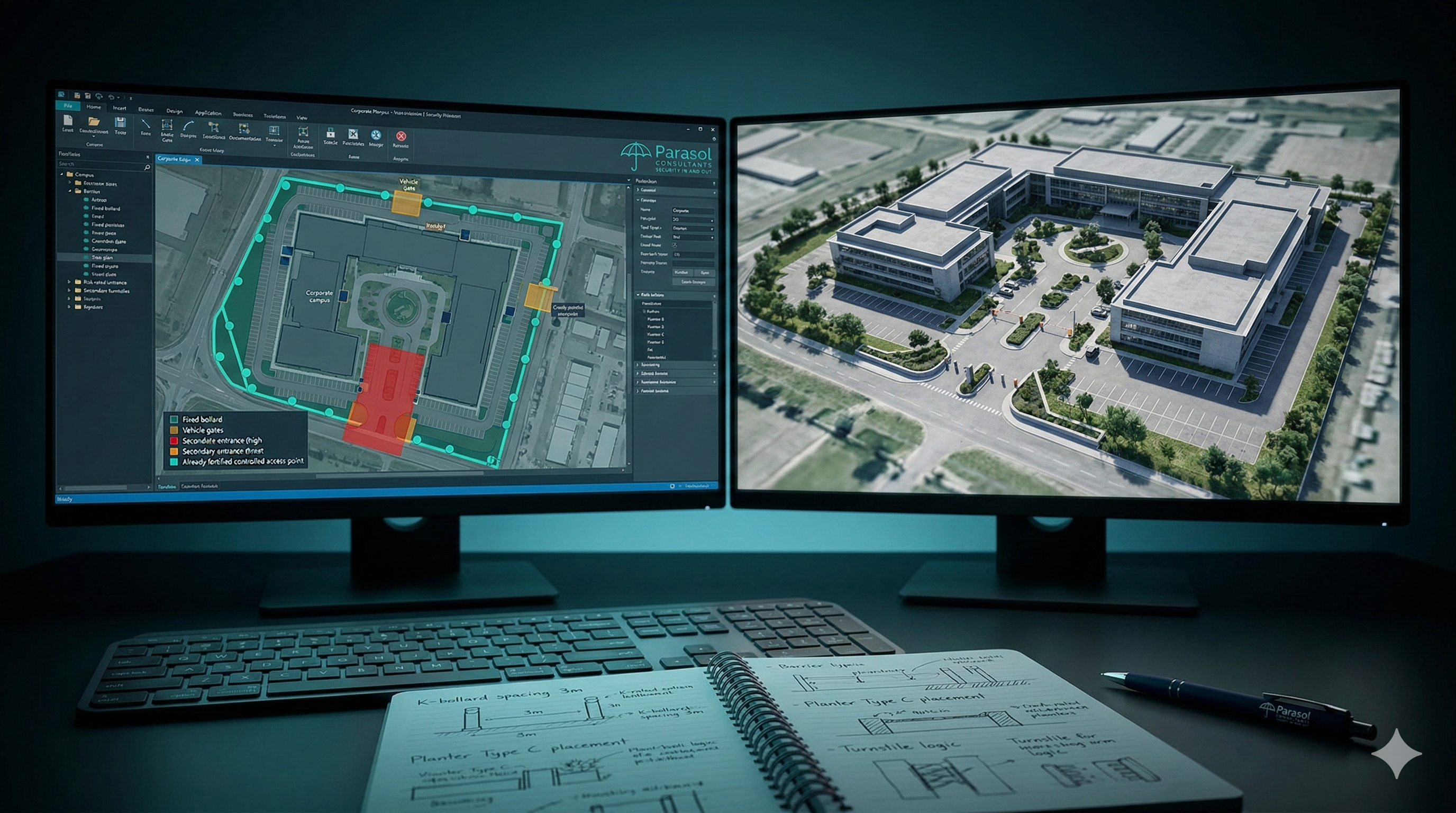 Barrier and perimeter planning